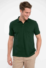 Load image into Gallery viewer, DeFacto Summer Dark Green Mens Short-Sleeved Solid Color Polos Shirts Male Casual Lapel Polos K0337AZ19SMGN245