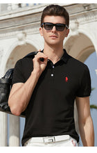Load image into Gallery viewer, hombre small pony polo top Men Short sleeve Casual rugby  Shirt camisa embroidered polo masculine Asia size